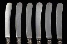 画像4: 純銀ハンドル（９２５）１９１９年　ロココ調　スコーンナイフ６本セット (4)