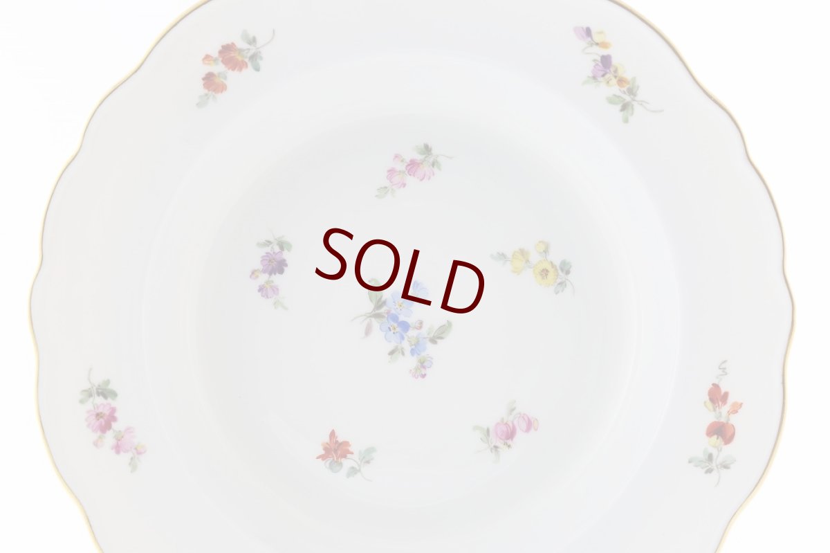 画像3: 1880年　マイセン　散らし小花　（スカッタードフラワー）　スーププレート　5 (3)