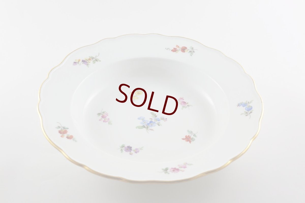 画像1: 1880年　マイセン　散らし小花　（スカッタードフラワー）　スーププレート　5 (1)