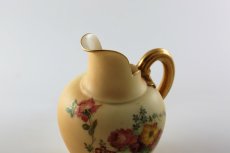 画像5: 1896年　ロイヤルウスター　ブラッシュアイボリー　赤・黄色　薔薇　花　中型　ミルクジャグ (5)
