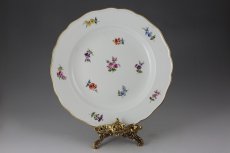 画像1: 1880年　マイセン　散らし小花　（スカッタードフラワー）　ディナープレート　5 (1)