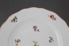 画像2: 1880年　マイセン　散らし小花　（スカッタードフラワー）　ディナープレート　2 (2)