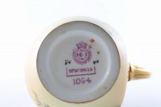 画像7: 1896年　ロイヤルウスター　ブラッシュアイボリー　赤・黄色　薔薇　花　中型　ミルクジャグ (7)