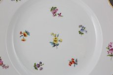 画像4: 1880年　マイセン　散らし小花　（スカッタードフラワー）　ディナープレート　2 (4)