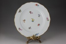 画像1: 1880年　マイセン　散らし小花　（スカッタードフラワー）　ディナープレート　2 (1)