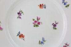 画像4: 1880年　マイセン　散らし小花　（スカッタードフラワー）　ディナープレート　5 (4)