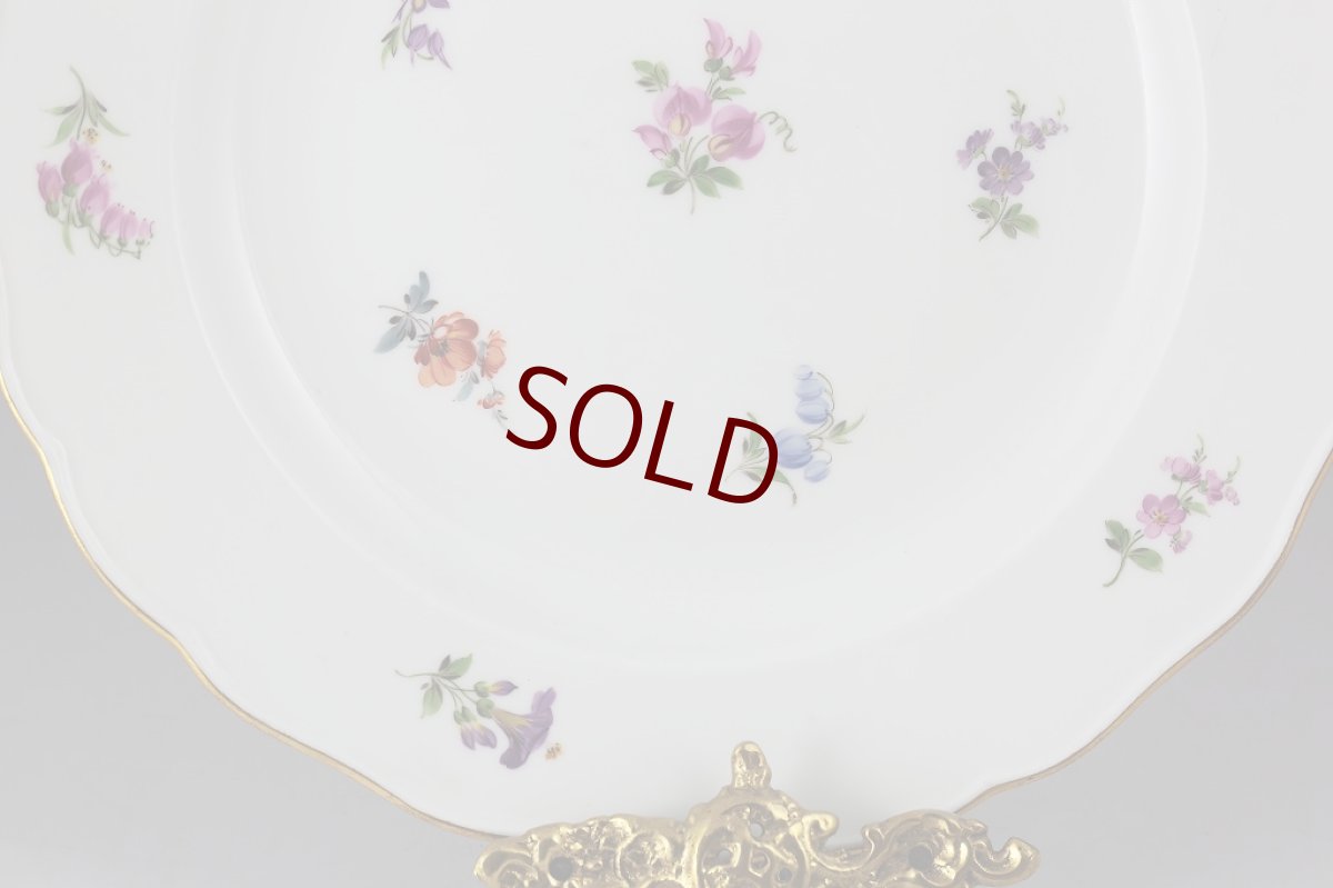 画像3: 1880年　マイセン　散らし小花　（スカッタードフラワー）　ディナープレート　5 (3)