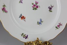 画像3: 1880年　マイセン　散らし小花　（スカッタードフラワー）　ディナープレート　5 (3)