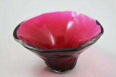 画像6: ヴィクトリアン　カーストワーク　薔薇のガーランド　クランベリーグラス　シュガーバスケット (6)