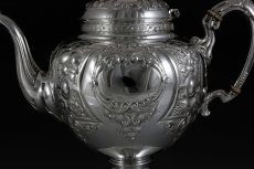 画像3: ヴィクトリアン シルバープレート ネオクラシカル/ロココスタイル　ティーセット (3)