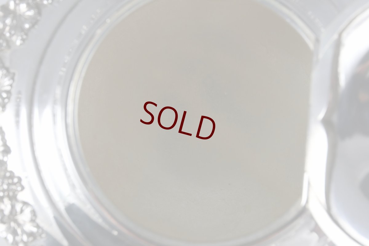 画像7: 1900年前後　シルバープレート　お花とスクロールのチェイシング　ティーセット (7)