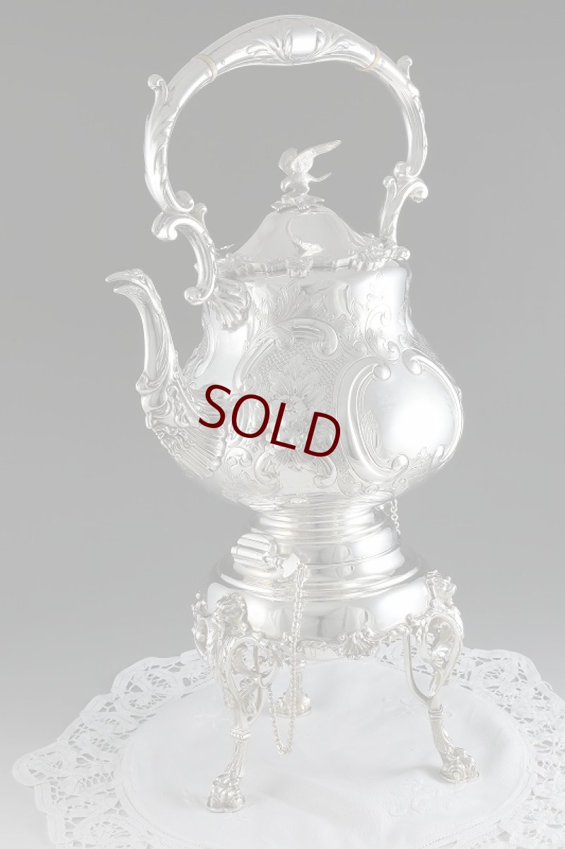 画像3: 特級品　１８８７年　Mappin & Webb マッピン&ウェッブ　ティーケトル&スタンド (3)