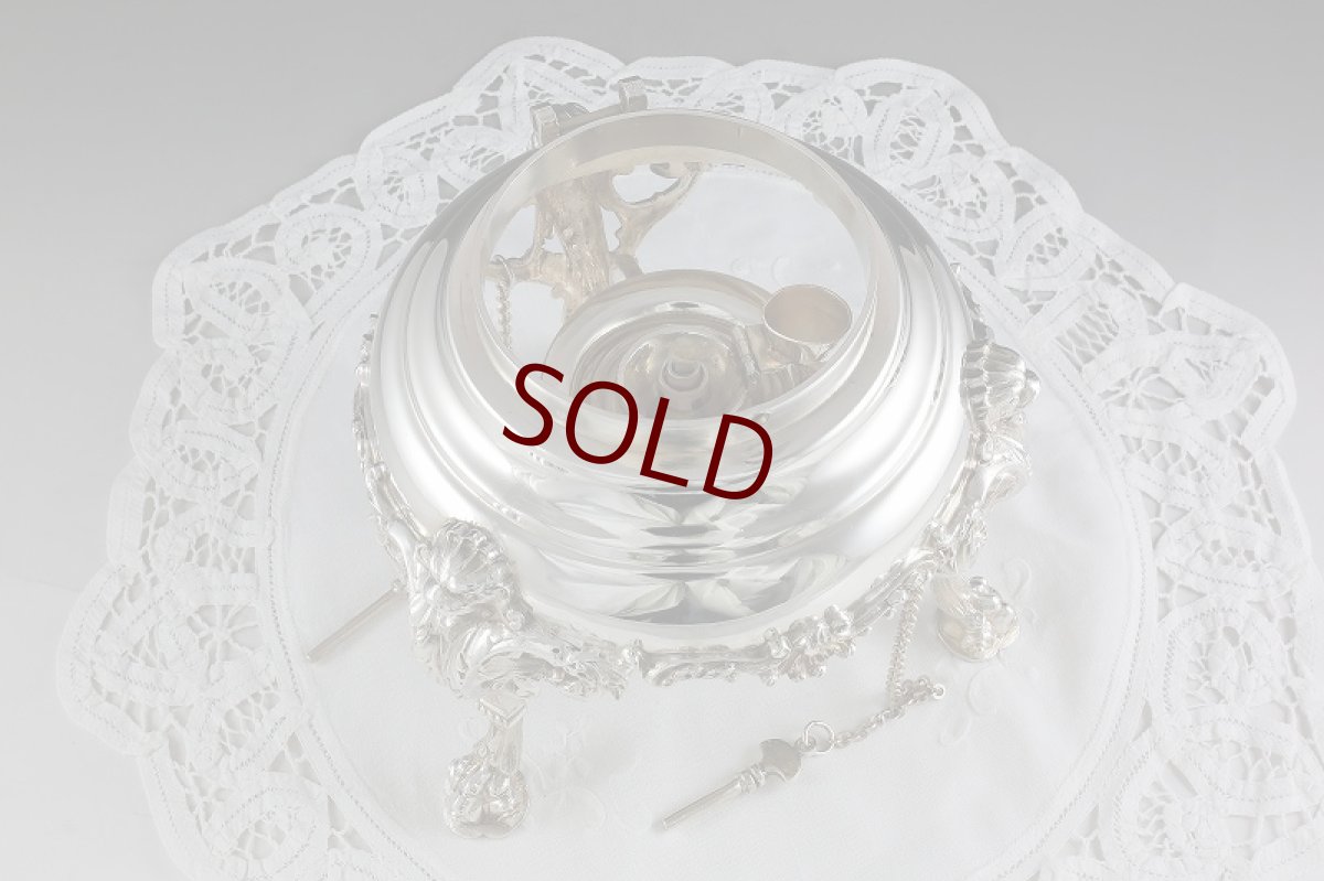 画像10: 特級品　１８８７年　Mappin & Webb マッピン&ウェッブ　ティーケトル&スタンド (10)