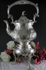 画像1: 特級品　１８８７年　Mappin & Webb マッピン&ウェッブ　ティーケトル&スタンド (1)