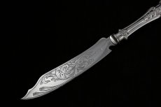画像4: ヴィクトリアン　手彫りスクロール　ケーキサービングナイフ&フォーク (4)