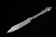 画像3: ヴィクトリアン　手彫りスクロール　ケーキサービングナイフ&フォーク (3)