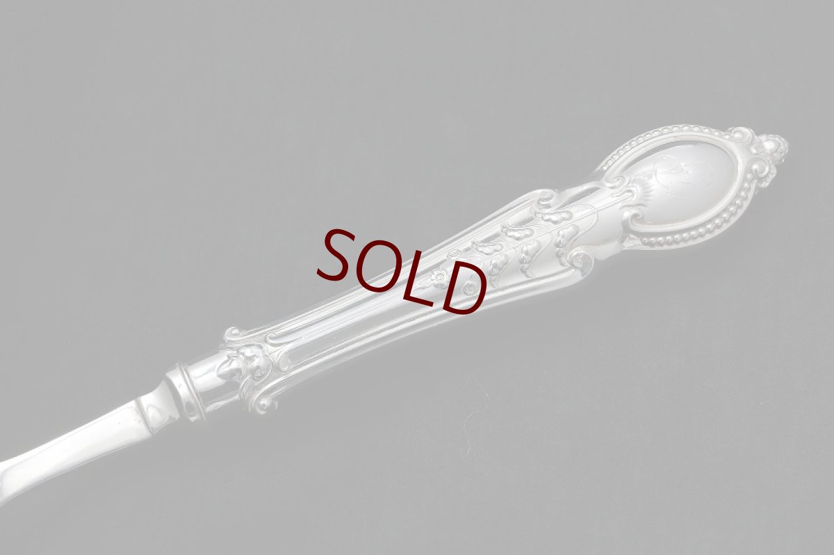 画像9: ヴィクトリアン　手彫りスクロール　ケーキサービングナイフ&フォーク (9)