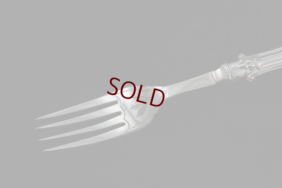 画像8: ヴィクトリアン　手彫りスクロール　ケーキサービングナイフ&フォーク (8)