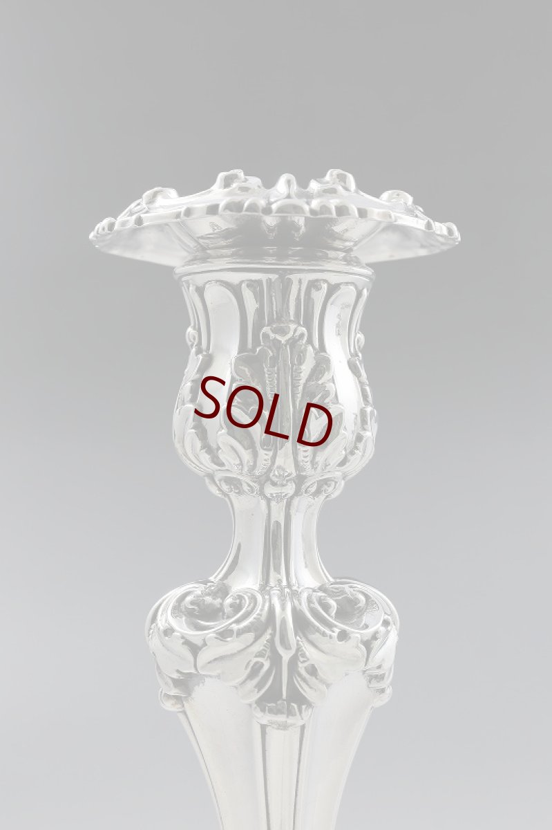 画像5: 特級　純銀製（925）1823年　ロココ　キャンドルスタンド　2組セット (5)