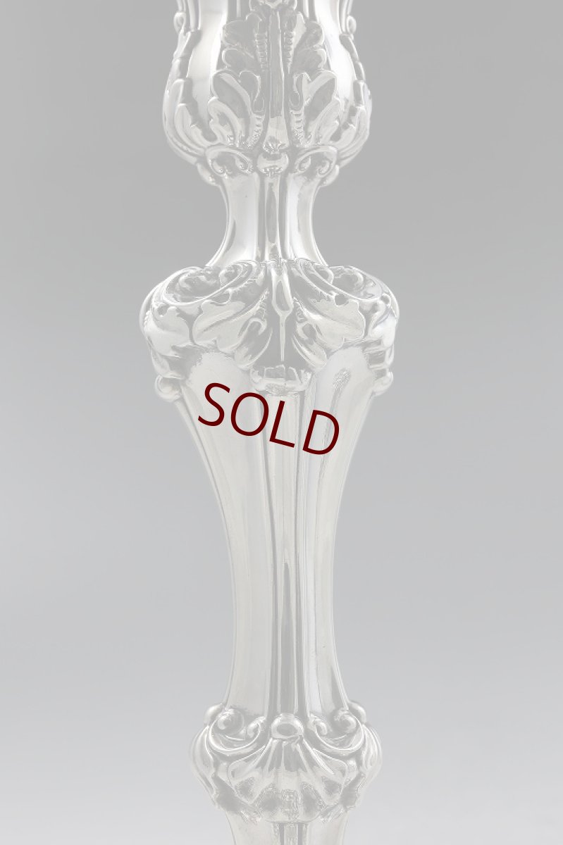 画像6: 特級　純銀製（925）1823年　ロココ　キャンドルスタンド　2組セット (6)