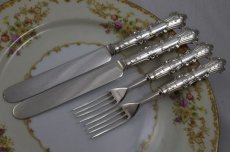 画像4: 1900年前後　アーツ&クラフツ　デザイン　デザートカトラリー2組セット　5 (4)