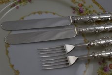 画像6: 1900年前後　アーツ&クラフツ　デザイン　デザートカトラリー2組セット　5 (6)