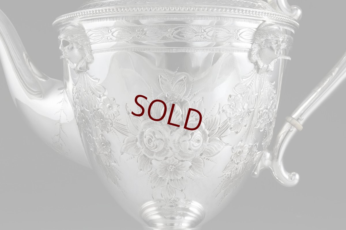 画像5: ヴィクトリアン シルバープレート ネオクラシカル/薔薇とお花のガーランド　ティーセット  (5)