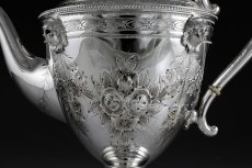 画像5: ヴィクトリアン シルバープレート ネオクラシカル/薔薇とお花のガーランド　ティーセット  (5)