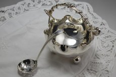 画像4: ヴィンテージ　お花とフリルのシュガーボウル＆シュガーシフタースプーン (4)