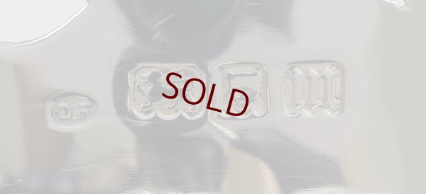 画像9: 特級　純銀製（925）609g 1907年　透かし細工　ターコイズグラス　フルーツボウル