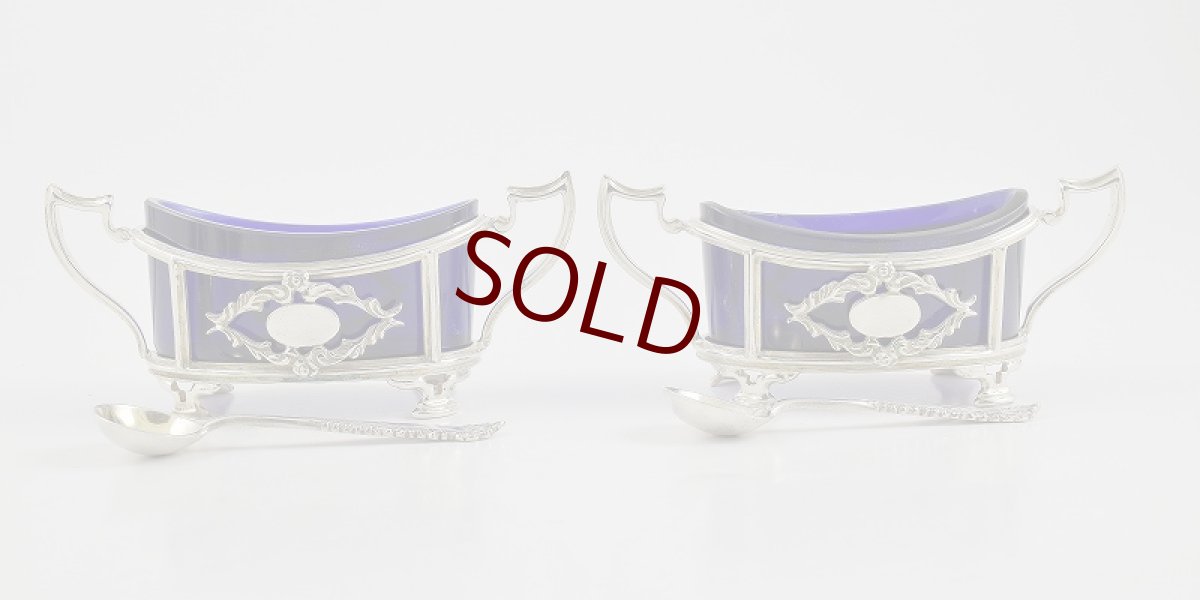 画像5: 純銀（925）1912年 　優美　ソルト　4点セット (5)