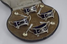 画像17: 純銀（925）1912年 　優美　ソルト　4点セット (17)