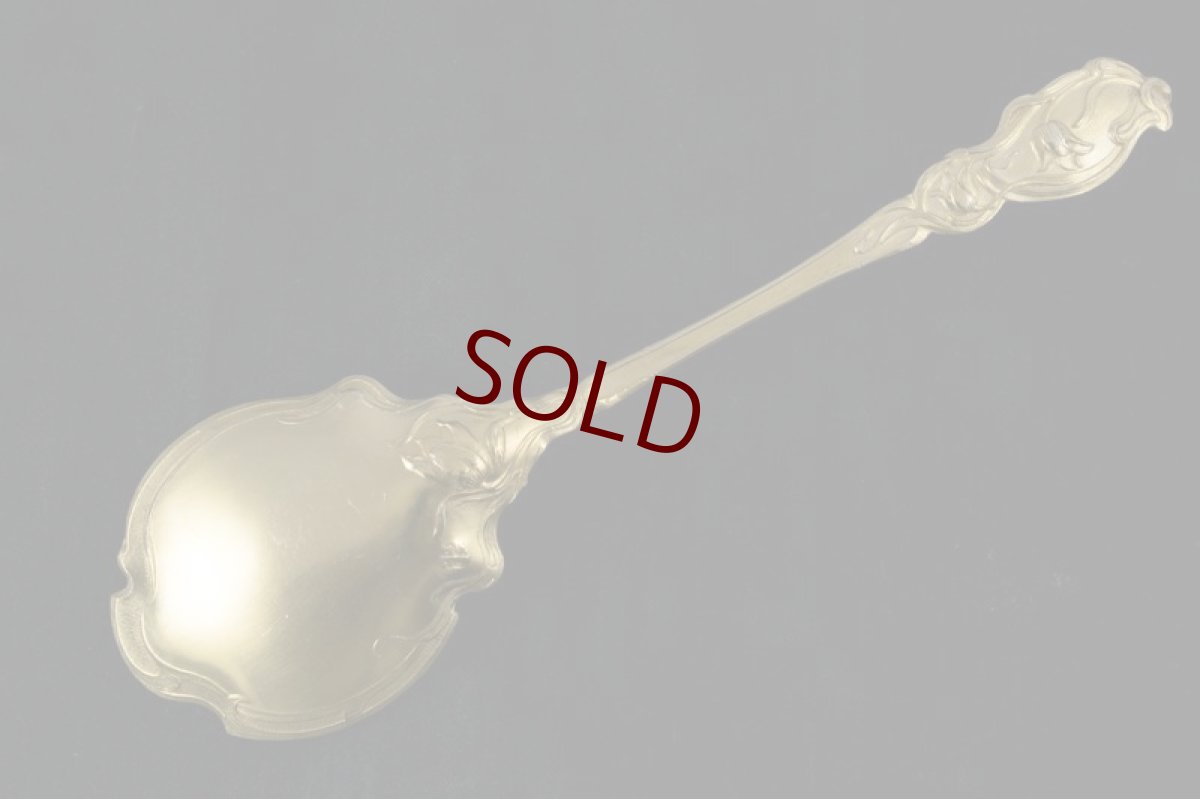 画像5: 純銀製（９５０）フランス　アールヌーボー ヴェルメイユ　ジャムスプーンセット (5)