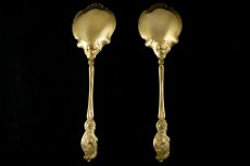 画像3: 純銀製（９５０）フランス　アールヌーボー ヴェルメイユ　ジャムスプーンセット (3)