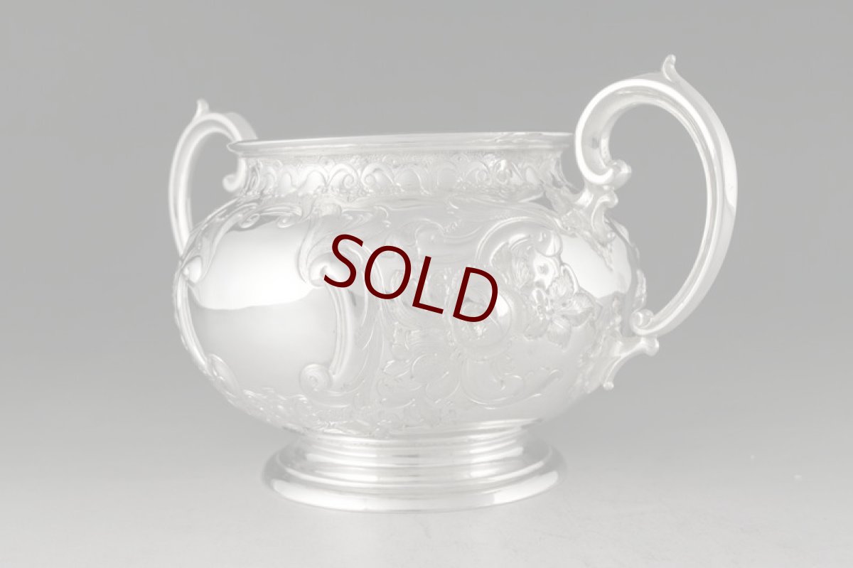 画像3: Martin, Hall & Co. ヴィクトリアンロココ　ハンドチェイシング　シュガーポット/ローズボウル (3)