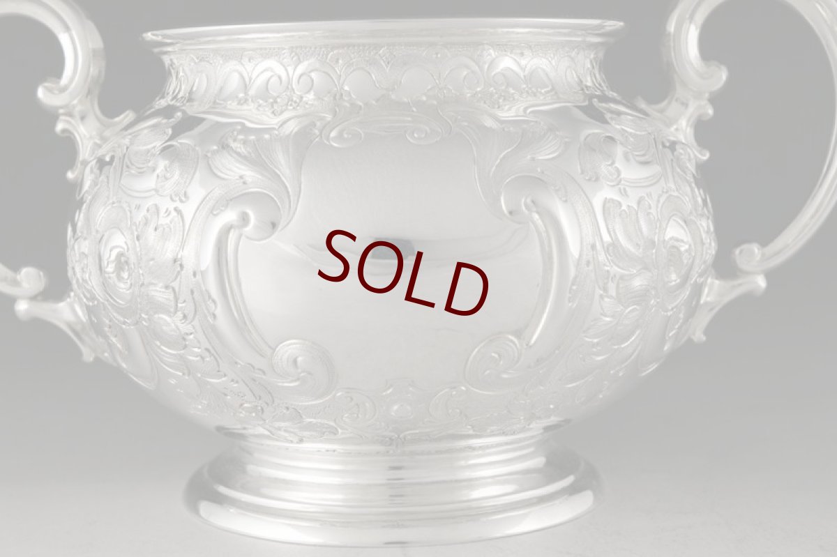 画像5: Martin, Hall & Co. ヴィクトリアンロココ　ハンドチェイシング　シュガーポット/ローズボウル (5)