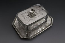 画像5: 1887年　ヴィクトリアン　クリスタルハンドカットグラス　お花の摘み　美装飾　バターディッシュ (5)