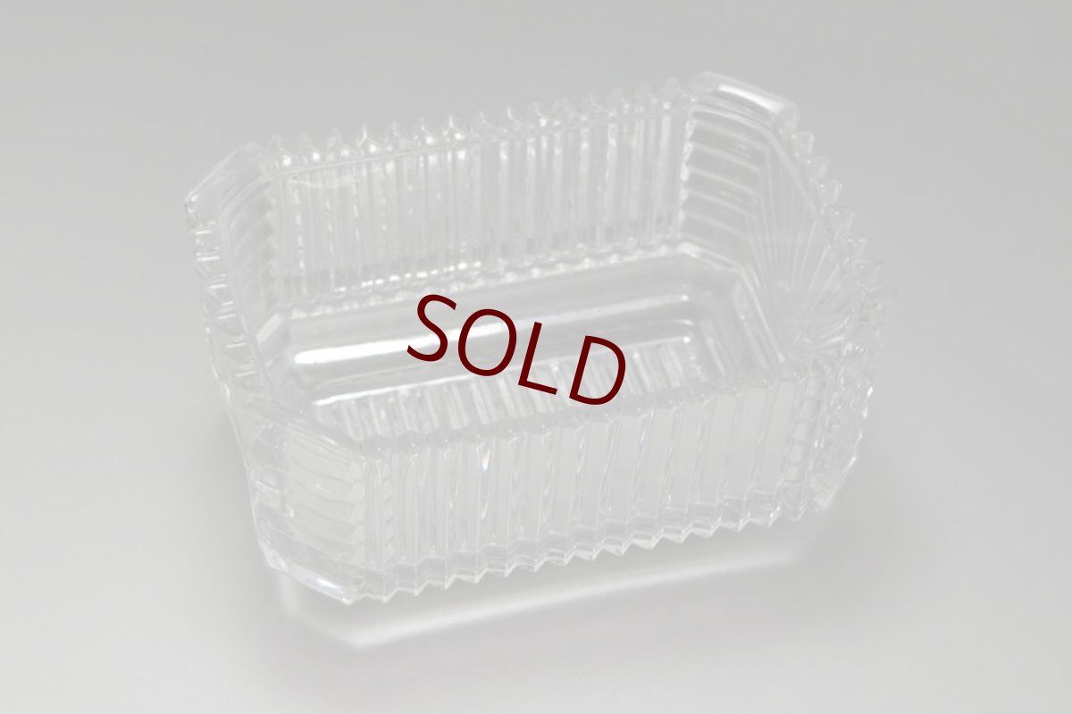 画像7: 1887年　ヴィクトリアン　クリスタルハンドカットグラス　お花の摘み　美装飾　バターディッシュ (7)