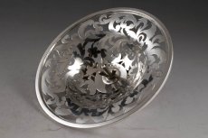 画像6: 純銀製（925）1839年　特級美品　総透かし細工　金鍍金お花の摘み　ディッシュ (6)