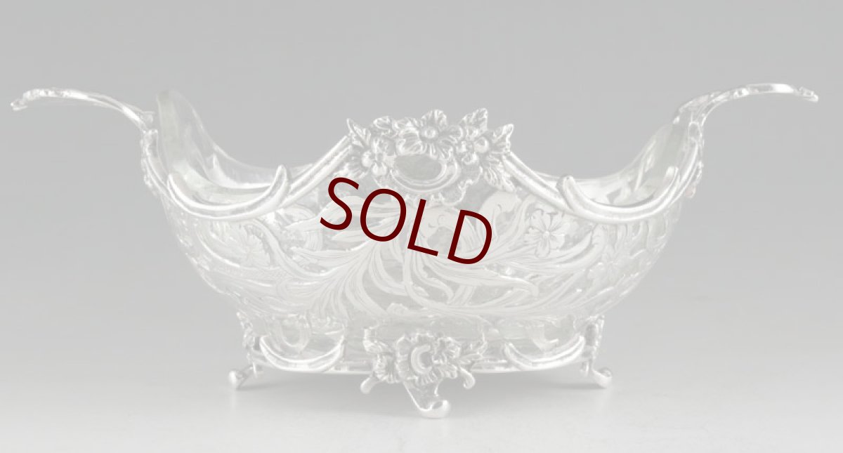 画像2: 純銀製（925）　ペア　透かし細工　ボンボンディッシュ (2)