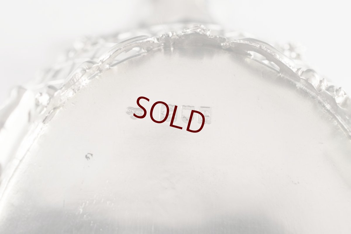 画像19: 純銀製（９２５）　特級　総透かし細工　リボンとバラのガーランド　装飾　バスケット (19)