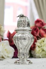 画像1: 純銀製（925）1857年　ヴィクトリアンロココ　シュガーキャスター (1)