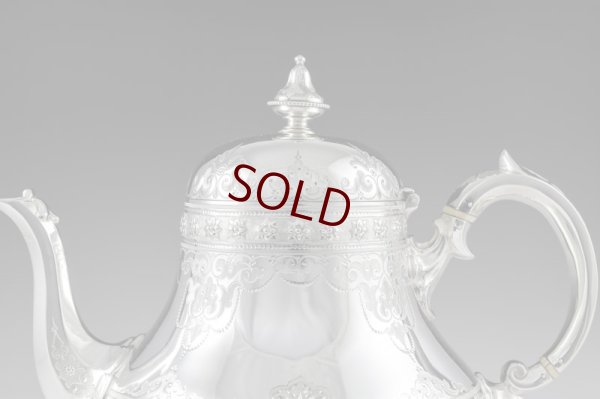 画像8: 純銀製（925）1871年　バーナード　洋ナシ型　ティーポット