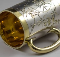 画像9: 純銀製（925）1880年　パーセルギルド　手彫り　ジャポニズム　クリスニングカップ (9)