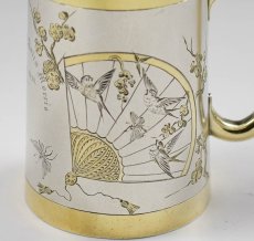 画像4: 純銀製（925）1880年　パーセルギルド　手彫り　ジャポニズム　クリスニングカップ (4)