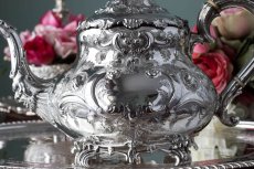 画像4: 純銀製（９２５）1854/6年　特級　Martin, Hall & Co.ヴィクトリアンロココ/ ルイスタイル　ティーセット (4)