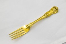 画像9: 純銀製（９２５）　総金鍍金　ジョージアン/ヴィクトリアン　デザートカトラリー６組セット (9)