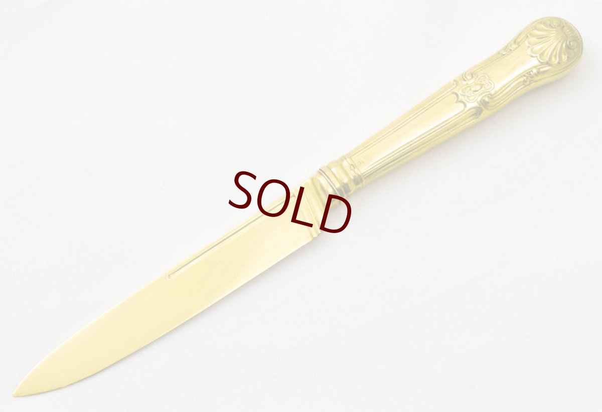 画像11: 純銀製（９２５）　総金鍍金　ジョージアン/ヴィクトリアン　デザートカトラリー６組セット (11)