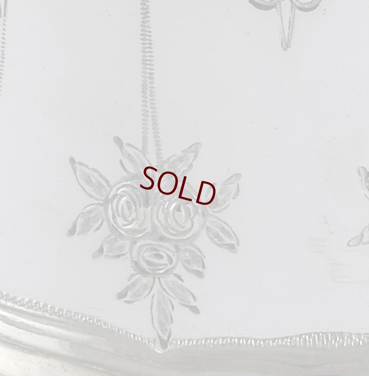 画像5: シルバープレート　ヴィクトリアン　薔薇のガーランド　ハンドチェイスド　ビスケットボックス (5)