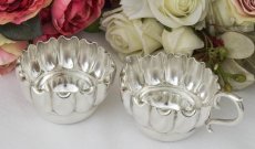 画像4: シルバープレート　シェル型　クリームジャグ、シュガーポット付き　ストロベリーディッシュ　 (4)